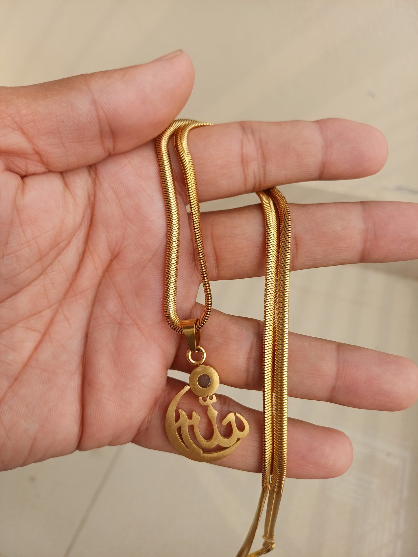 আল্লাহ বরকত লকেট গোল্ডেন কালার