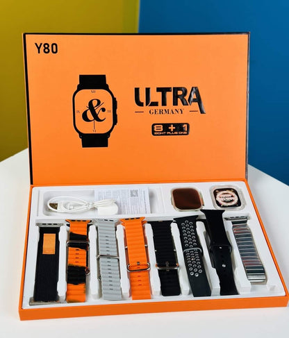 Y80 Ultra 8+1 Smartwatch Combo Pack