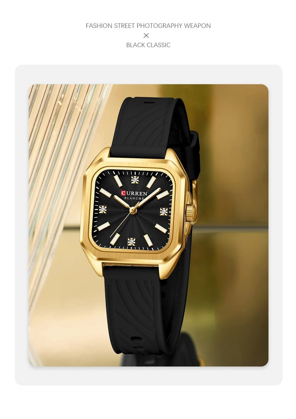 Curren Ladies Premium Square Dial Watch