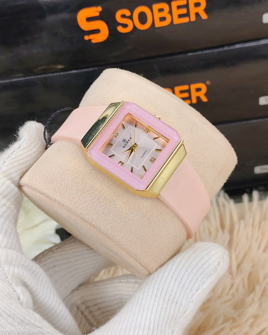 SOBER Ladies Premium Rectangle Dial Watch