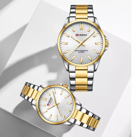 CURREN 9090 Couple Quartz Watch Bracelet For