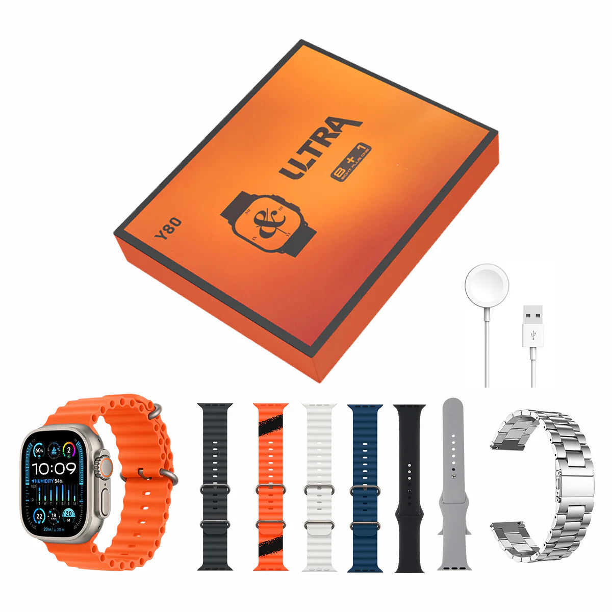 Y80 Ultra 8+1 Smartwatch Combo Pack
